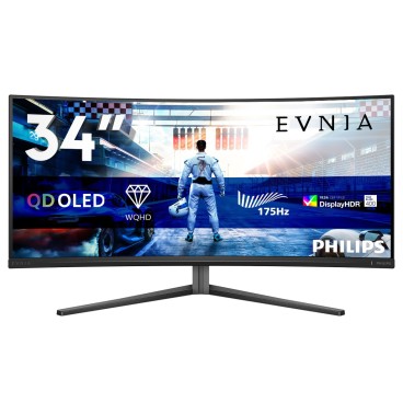 Philips Evnia 6000 34M2C6500 00 écran plat de PC 86,4 cm (34") 3440 x 1440 pixels Wide Quad HD QD-OLED Gris