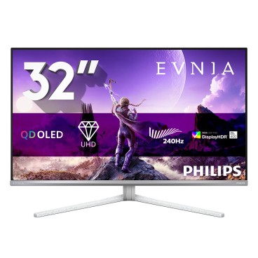 Philips Evnia 8000 32M2N8900 00 écran plat de PC 80 cm (31.5") 3840 x 2160 pixels 4K Ultra HD QD-OLED Blanc