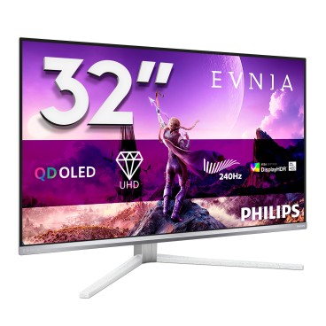 Philips Evnia 8000 32M2N8900 00 écran plat de PC 80 cm (31.5") 3840 x 2160 pixels 4K Ultra HD QD-OLED Blanc