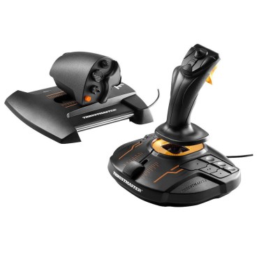 Thrustmaster T-16000M FCS Hotas Noir, Orange USB Joystick Analogique Numérique PC
