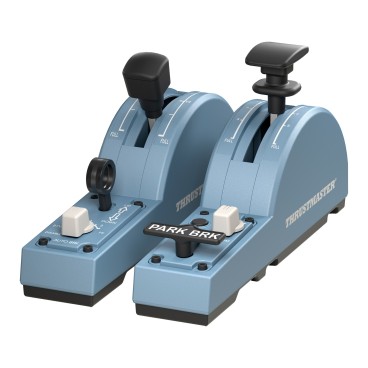 Thrustmaster TCA Quadrant Add-On Airbus Edition Bleu simulation de vol Analogique Numérique PC