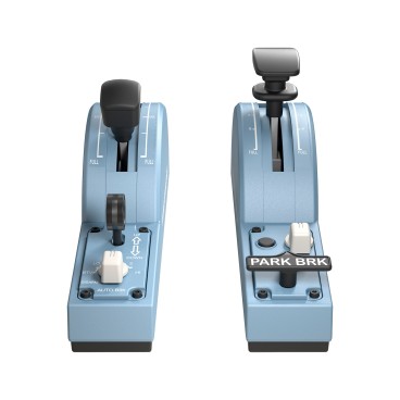 Thrustmaster TCA Quadrant Add-On Airbus Edition Bleu simulation de vol Analogique Numérique PC