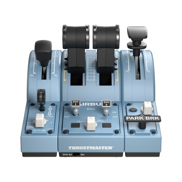 Thrustmaster TCA Quadrant Add-On Airbus Edition Bleu simulation de vol Analogique Numérique PC