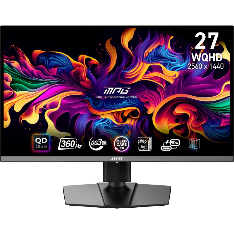 MSI MPG 271QRX QD-OLED écran plat de PC 67,3 cm (26.5") 2560 x 1440 pixels Wide Quad HD Noir