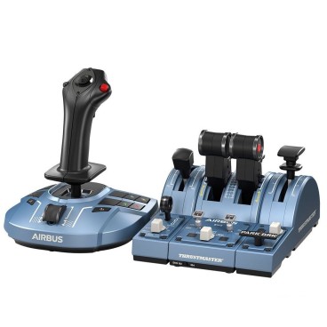 Thrustmaster TCA Captain Pack X Airbus Edition Noir, Bleu USB Joystick + levier de commande du moteur Analogique Numérique PC,