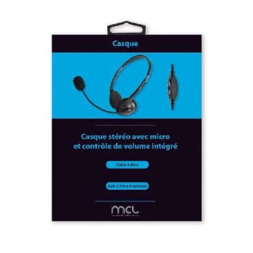 MCL CSQ-M2 NZ écouteur casque Arceau Connecteur de 3,5 mm Noir