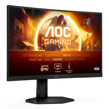 AOC G4 CQ27G4X écran plat de PC 68,6 cm (27") 2560 x 1440 pixels Quad HD LCD Noir