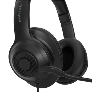 Targus AEH102GL casque Avec fil Arceau Appels Musique USB Type-A Noir