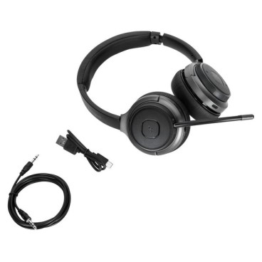 Targus AEH104GL casque Avec fil &sans fil Arceau Appels Musique USB Type-C Bluetooth Noir