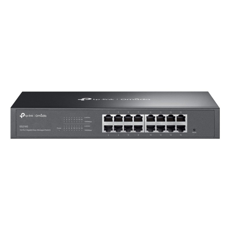 TP-Link Omada ES216G commutateur réseau Géré L2 Gigabit Ethernet (10 100 1000) Noir