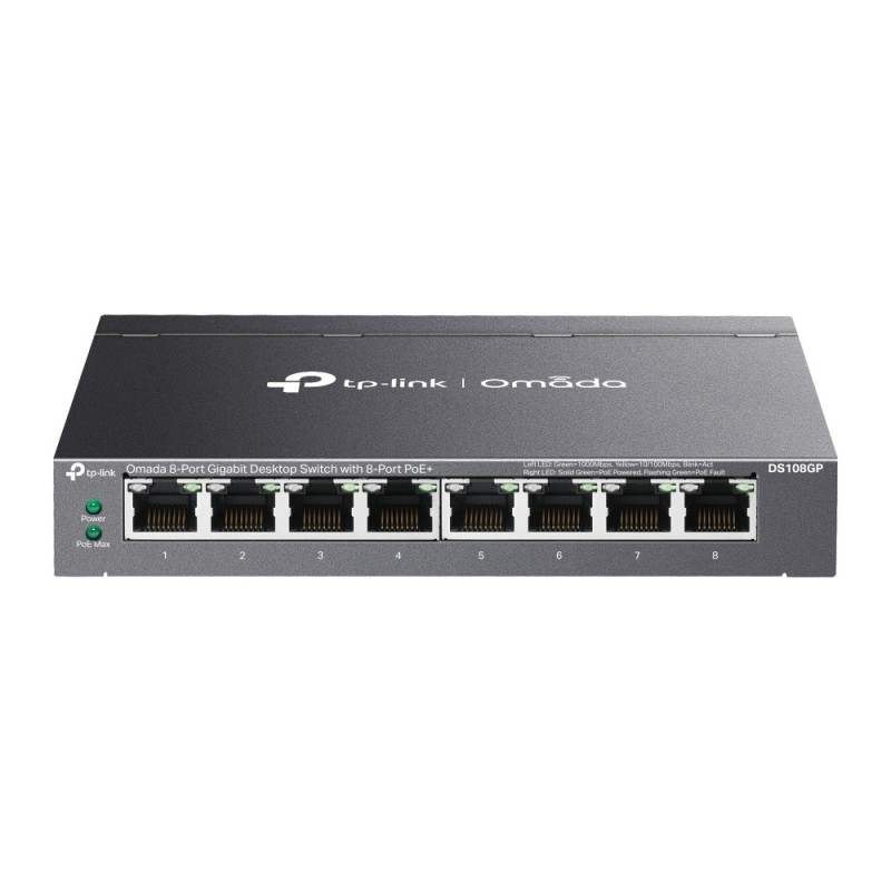 TP-Link Omada DS108GP commutateur réseau Non-géré Gigabit Ethernet (10 100 1000) Connexion Ethernet, supportant l'alimentation