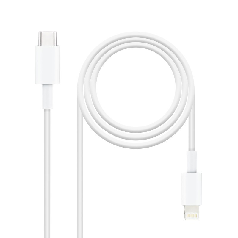 TooQ 10.10.0601 câble Lightning 1 m Blanc