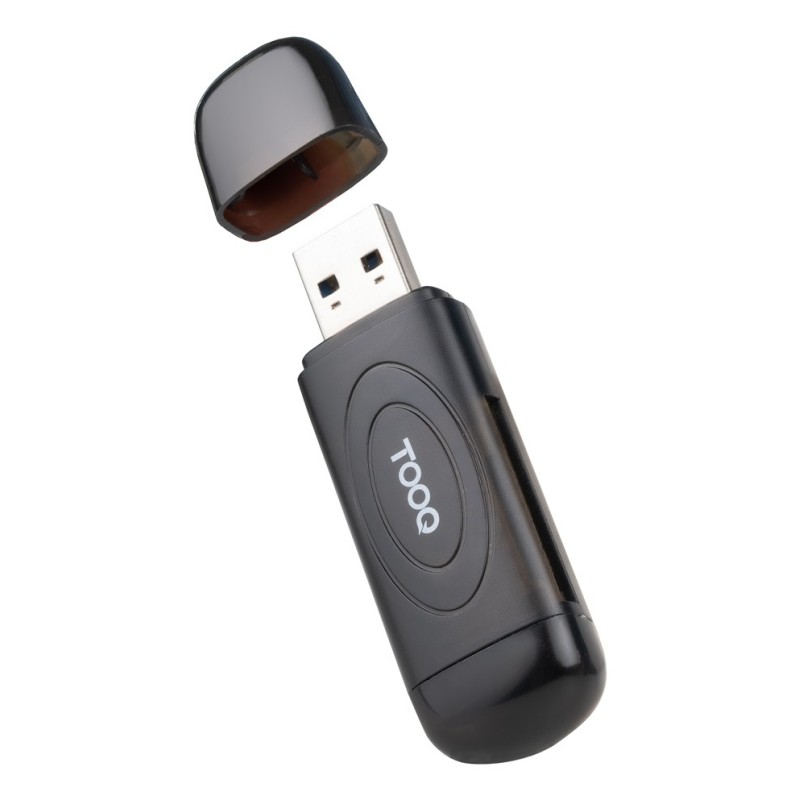 TooQ TQR-3002B lecteur de carte mémoire USB 3.2 Gen 1 (3.1 Gen 1) Type-A Noir