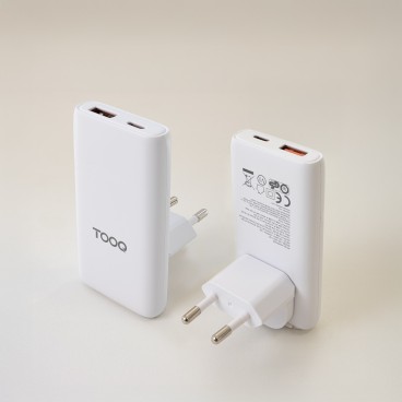 TooQ TQWC-GANSL65W1A1C chargeur d'appareils mobiles Universel Blanc Secteur Charge rapide Intérieure