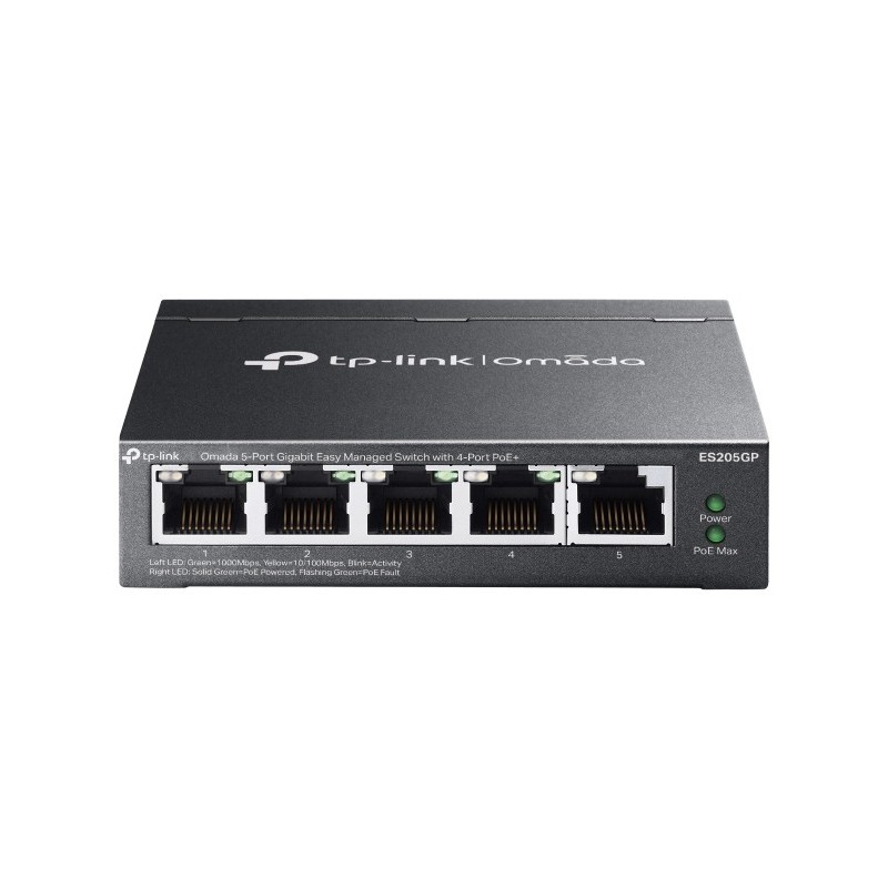 TP-Link Omada ES205GP commutateur réseau Géré Gigabit Ethernet (10 100 1000) Connexion Ethernet, supportant l'alimentation via