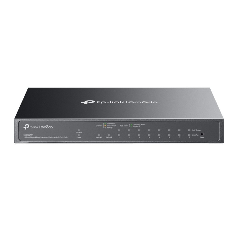 TP-Link Omada ES210GMP commutateur réseau Géré Gigabit Ethernet (10 100 1000) Connexion Ethernet, supportant l'alimentation via