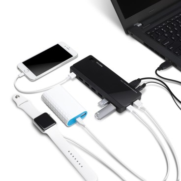 TP-Link UH720 hub & concentrateur USB 3.2 Gen 1 (3.1 Gen 1) Micro-B 5000 Mbit s Noir