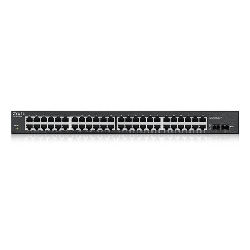 Zyxel GS1900-48HPv2 Géré L2 Gigabit Ethernet (10 100 1000) Connexion Ethernet, supportant l'alimentation via ce port (PoE) Noir