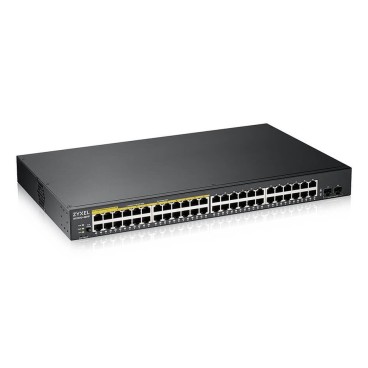 Zyxel GS1900-48HPv2 Géré L2 Gigabit Ethernet (10 100 1000) Connexion Ethernet, supportant l'alimentation via ce port (PoE) Noir