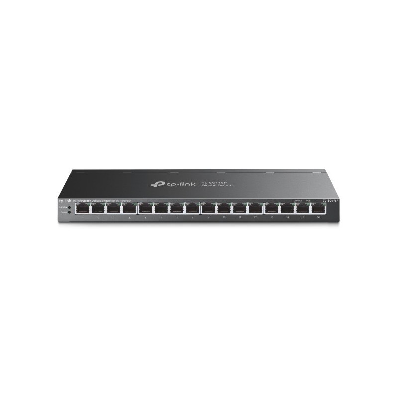 TP-Link TL-SG116P commutateur réseau Non-géré Gigabit Ethernet (10 100 1000) Connexion Ethernet, supportant l'alimentation via
