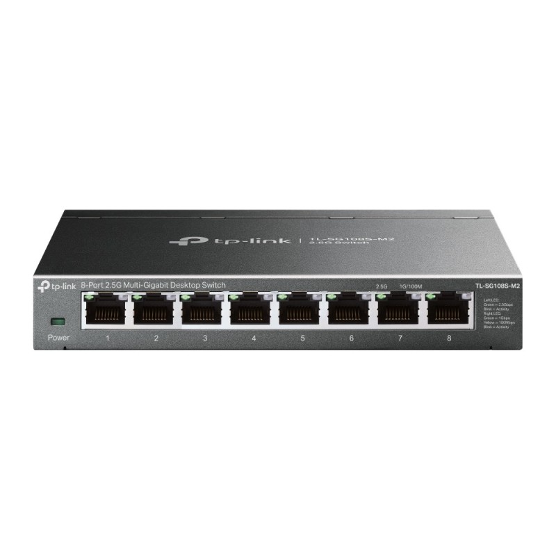 TP-Link TL-SG108S-M2 commutateur réseau Non-géré L2 2.5G Ethernet (100 1000 2500) Bureau Noir