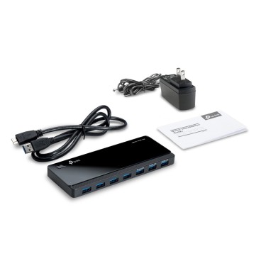 TP-Link UH700 hub & concentrateur USB 3.2 Gen 1 (3.1 Gen 1) Micro-B 5000 Mbit s Noir