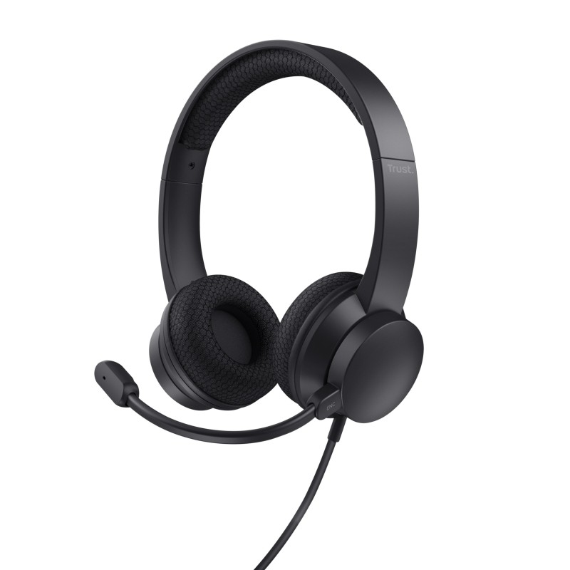Trust HS-260 Casque Avec fil Minerve Bureau Centre d'appels USB Type-A Noir