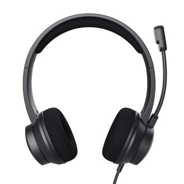 Trust HS-260 Casque Avec fil Minerve Bureau Centre d'appels USB Type-A Noir