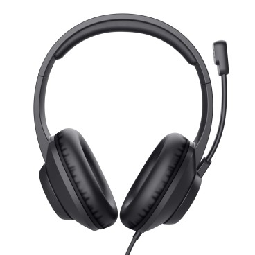 Trust Ayda Max Casque Avec fil Arceau Bureau Centre d'appels Noir