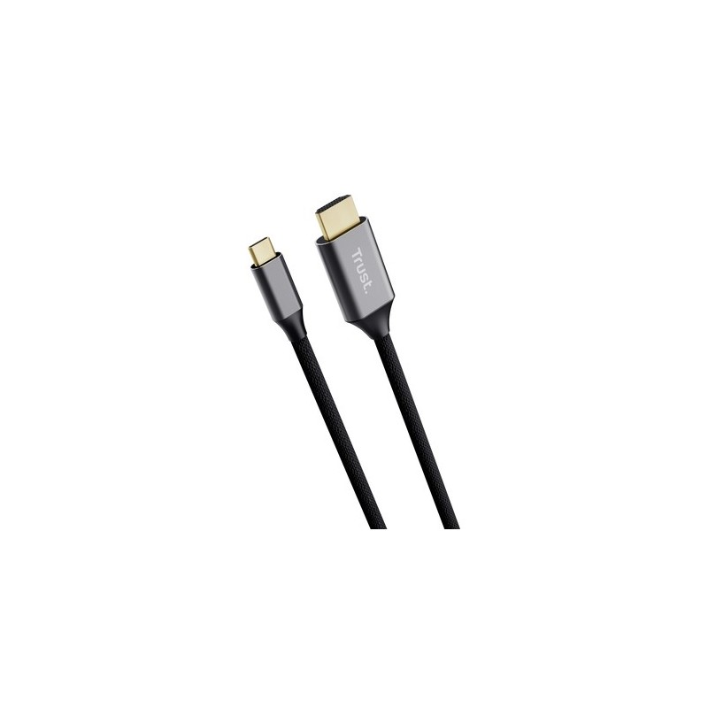 Trust 25630 changeur de genre de câble USB-C HDMI Noir, Argent