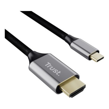 Trust 25630 changeur de genre de câble USB-C HDMI Noir, Argent