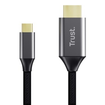 Trust 25630 changeur de genre de câble USB-C HDMI Noir, Argent