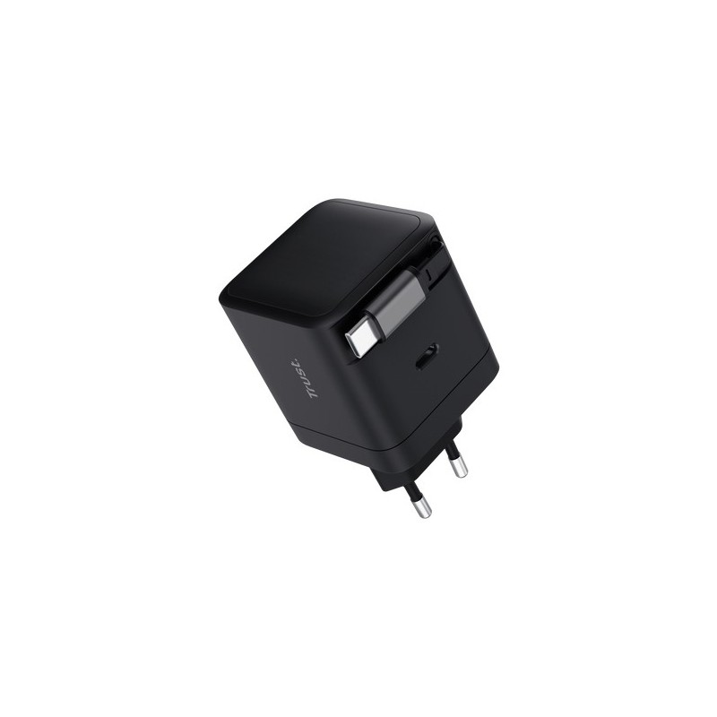 Trust Maxo Chargeur PD USB-C rétractable de 65 W