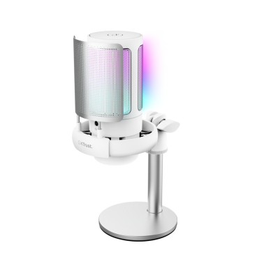 Trust GXT 238W Auron Gris, Blanc Microphone pour podcast