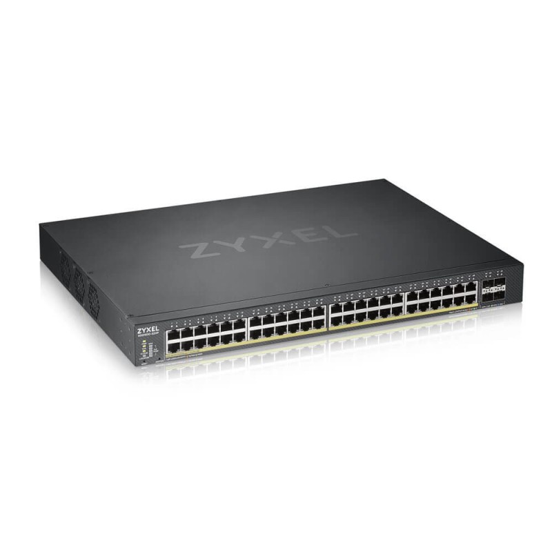 Zyxel XGS1930-52HP Géré L3 Gigabit Ethernet (10 100 1000) Connexion Ethernet, supportant l'alimentation via ce port (PoE) Noir