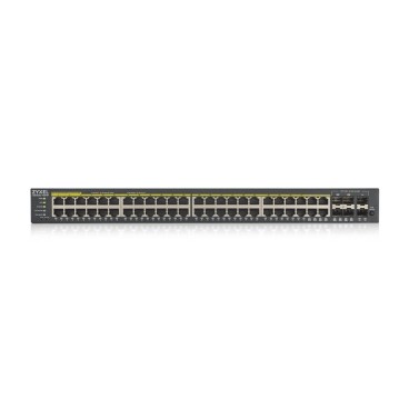 Zyxel GS1920-48HPV2 Géré Gigabit Ethernet (10 100 1000) Connexion Ethernet, supportant l'alimentation via ce port (PoE) Noir