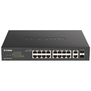 D-Link DGS-1100-18PV2 commutateur réseau Géré L2 Gigabit Ethernet (10 100 1000) Connexion Ethernet, supportant l'alimentation