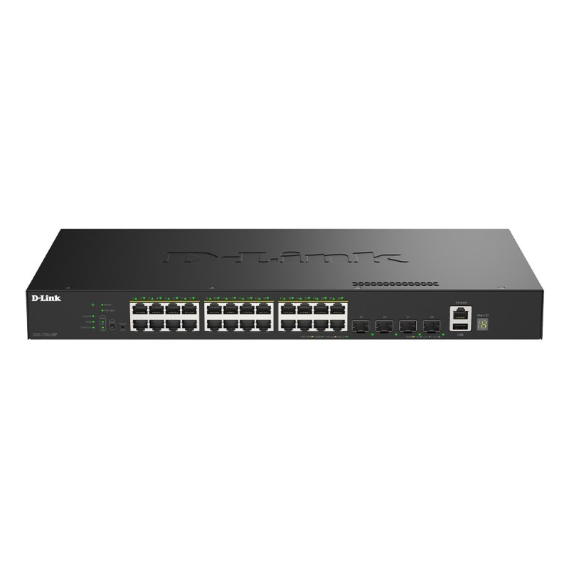 D-Link DGS-1530-28P E commutateur réseau Géré L2 Gigabit Ethernet (10 100 1000) Connexion Ethernet, supportant l'alimentation