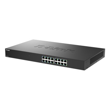 D-Link DMS-1016 Non-géré L2+ 2.5G Ethernet (100 1000 2500) Noir
