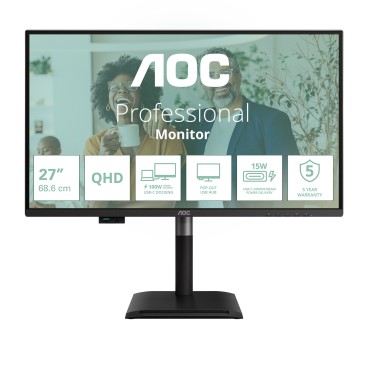 AOC Q27P4CV écran plat de PC 68,6 cm (27") 2560 x 1440 pixels Quad HD LED Noir