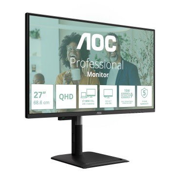 AOC Q27P4CV écran plat de PC 68,6 cm (27") 2560 x 1440 pixels Quad HD LED Noir
