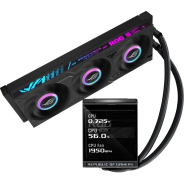 ASUS ROG Strix LC IV 360 ARGB LCD Processeur Kit de refroidissement du liquide 12 cm Noir