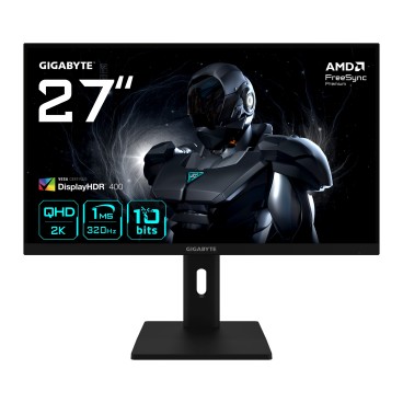 GIGABYTE G27Q3 Moniteur Gaming 27” 2K QHD - 2560 x 1440, 320Hz, 1ms, 350 cd m², FreeSync Premium, Display HDR400, HDMI 2.0,