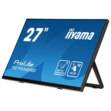 iiyama ProLite T2755QSC-B1 écran plat de PC 68,6 cm (27") 2560 x 1440 pixels Quad HD LCD Écran tactile Noir