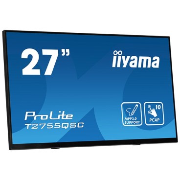 iiyama ProLite T2755QSC-B1 écran plat de PC 68,6 cm (27") 2560 x 1440 pixels Quad HD LCD Écran tactile Noir