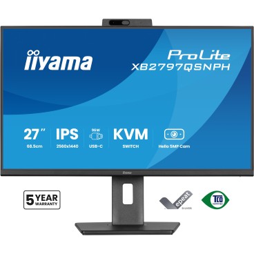 iiyama ProLite XB2797QSNPH-B1 27IN IPS LCD 4MS 2560X1440 350CD M2 HDMI DP USB 2 écran plat de PC 68,6 cm (27") 2560 x 1440