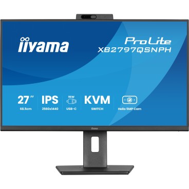 iiyama ProLite XB2797QSNPH-B1 27IN IPS LCD 4MS 2560X1440 350CD M2 HDMI DP USB 2 écran plat de PC 68,6 cm (27") 2560 x 1440