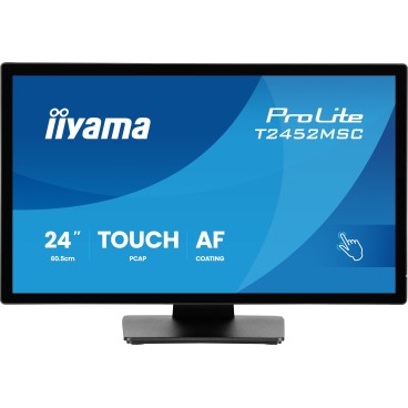 iiyama ProLite T2452MSC-B2 écran plat de PC 61 cm (24") 1920 x 1080 pixels Full HD Écran tactile Noir
