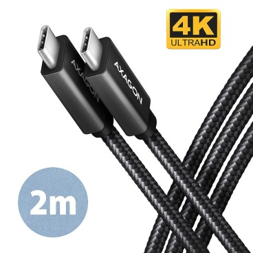 Axagon BUCM32-CM20AB câble USB USB 3.2 Gen 2x2 2 m USB C 20 Gbit s 100 W Noir