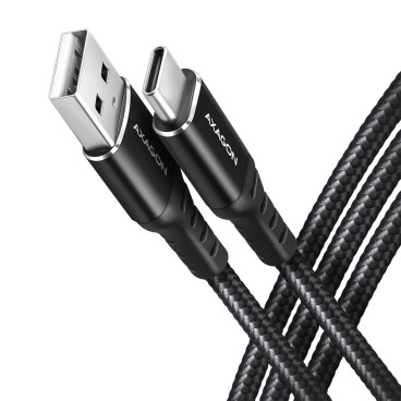 Axagon BUCM-AM10AB câble USB USB 2.0 1 m USB A USB C 0,48 Gbit s Noir